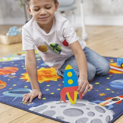 KC CUBS Boy & Girl Kids Outer Space Solar System Planets Educational Learning & Game Play Area Nursery Bedroom Classroom Rug Carpet - Image 5