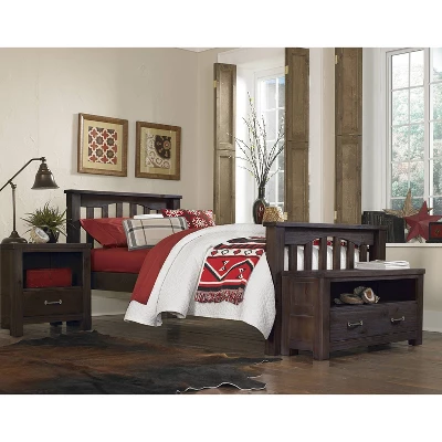 Kids' Twin Highlands Harper Panel Bed Espresso - Hillsdale Furniture