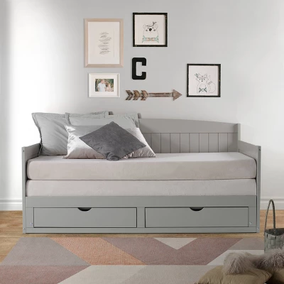 King Harmony Daybed With Conversion Dove Gray - Alaterre Furniture - Image 8