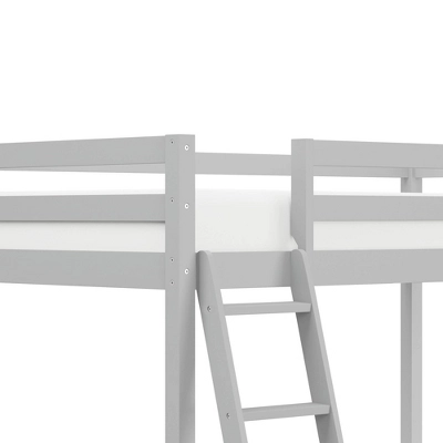 Kids' Twin Caspian Study Loft With Hanging Nightstand Gray - Hillsdale Furniture