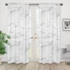 Black & White Marble Curtain Panels - Sweet Jojo Designs