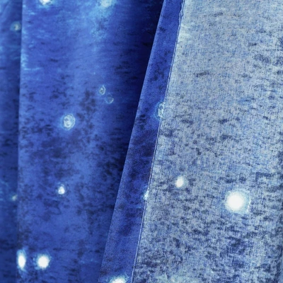 52"x84" Kids' Make A Wish Space Star Ombre Window Curtain Panels Navy/White Set - Lush Décor - Image 5