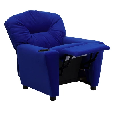 Emma And Oliver Contemporary Kids Recliner With Cup Holder - Image 6