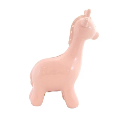 Bank Pink Large Giraffe - One Giraffe Bank 9.5 Inches - Money Saving - 3562Pk - Ceramic - Pink - Image 2