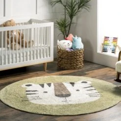 NuLOOM Lumi Tiger Kids Machine Washable Area Rug