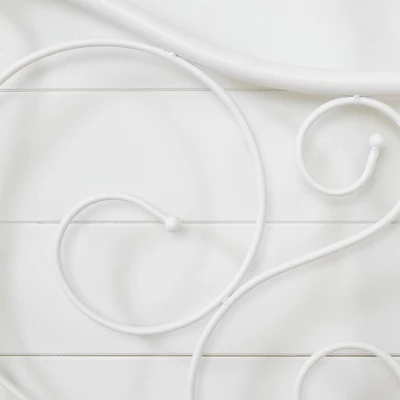 Twin Country Poetry Complete Metal Platform Bed White - South Shore - Image 4