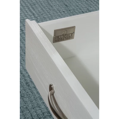 Twin Highlands Loft Bed With Desk, Chair And Hanging Nightstand White - Hillsdale Furniture - Image 3