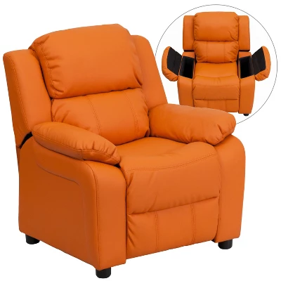 Flash Furniture Deluxe Padded Contemporary Kids Recliner With Storage Arms - Image 19
