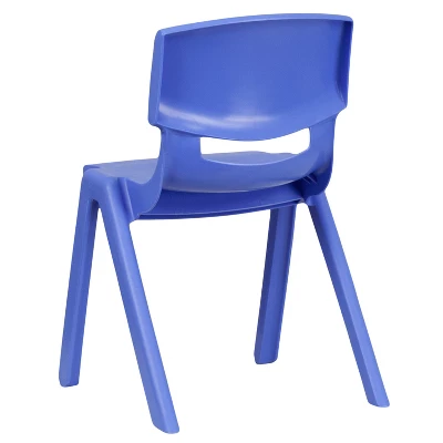 Emma And Oliver 5 Pack Plastic Stackable School Chair With 13.25" Seat Height - Image 7