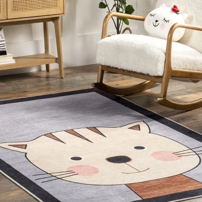 NuLOOM Samantha Kitten Kids Machine Washable Area Rug - Image 8