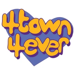 Women's Turning Red 4Town 4Eva Heart T-Shirt