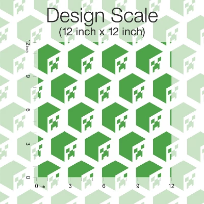 Minecraft Creeper Face Peel And Stick Wallpaper Green - RoomMates - Image 5