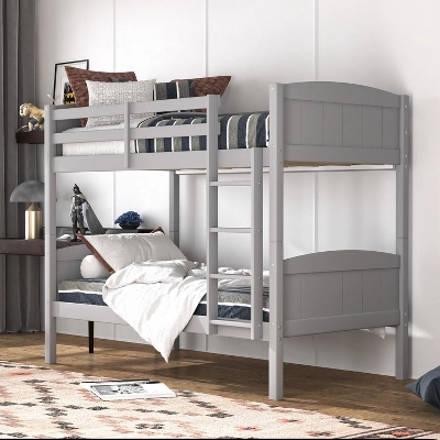 Twin Over Twin Alexis Wood Arch Bunk Bed - Hillsdale Furniture - Image 4