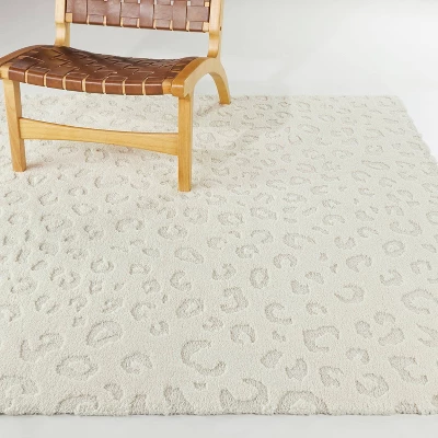 Simone Leopard Print High-Low Kids' Rug Cream - Balta Rugs - Image 5