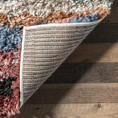 Aidan Diamond Striped Kids Shag Area Rug - Image 6