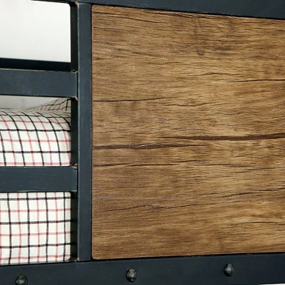 Twin Navii Industrial Loft Bed Black - HOMES: Inside + Out - Image 7