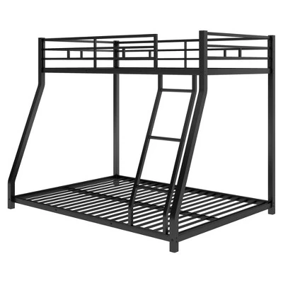 Twin Over Full Metal Floor Bunk Bed With Ladder-ModernLuxe - Image 3