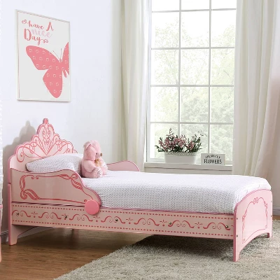Twin Nemma Princess Crown Twin Bed Pink - Homes: Inside + Out - Image 2