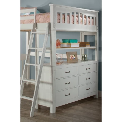 Full Highlands Loft Bed White - Hillsdale Furniture - Image 5