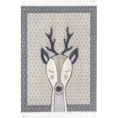 Éléanor Deer Kids Tasseled Area Rug - Image 9