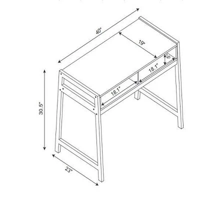 Bly Kids' Desk White - Pillowfort™ - Image 4