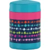Thermos 10 Oz. Kid's Funtainer Stainless Steel Food Jar W/ Spoon - Lines & Dots
