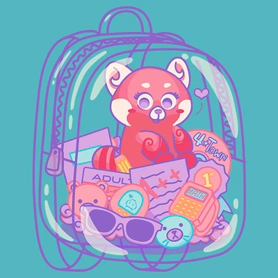 Women's Turning Red Red Panda Backpack Mei Lee Racerback Tank Top