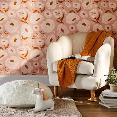 Faux Fur Floor Kids' Pillow Cream - Pillowfort™ - Image 2