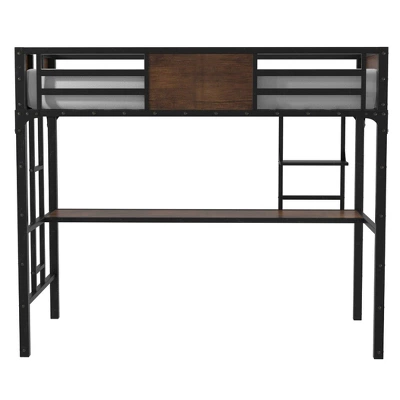 Twin Navii Industrial Loft Bed Black - HOMES: Inside + Out - Image 9