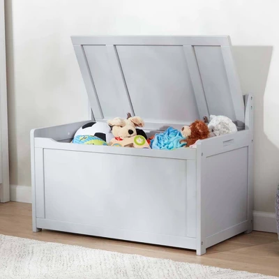 Melissa & Doug Wooden Toy Chest - Gray - Image 4