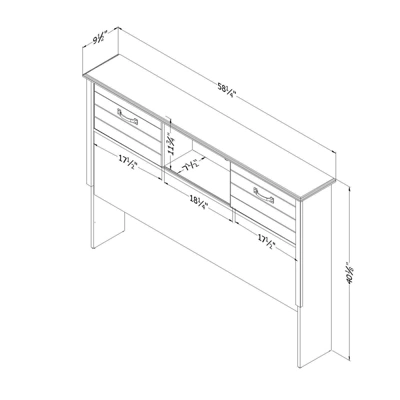 Ulysses Bookcase Headboard With Doors - South Shore - Image 9