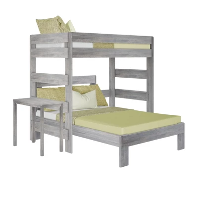 Max & Lily Farmhouse Twin Over Full L-Shaped Bunk Bed With Desk - Image 5