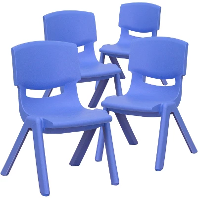 Flash Furniture 4 Pack Plastic Stackable School Chairs With 10.5" Seat Height - Image 14