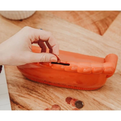 Silver Buffalo Friends Central Perk Orange Couch Figural Coin Bank Storage | Toynk Exclusive - Image 3