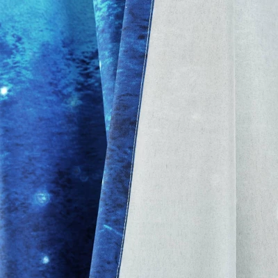 52"x84" Kids' Make A Wish Space Star Ombre Window Curtain Panels Navy/White Set - Lush Décor - Image 4