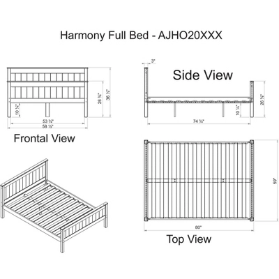 Full Harmony Bed - Bolton Furniture - Image 3