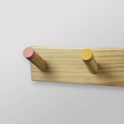 Painted Kids' Wood Hooks - Pillowfort™ - Image 2