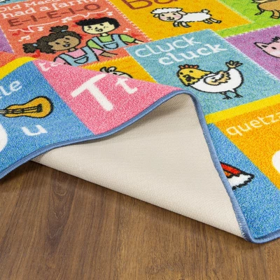 KC CUBS Boy & Girl Kids ABC Alphabet W/ Animals & Sounds Educational Learning & Fun Game Play Nursery Bedroom Classroom Rug Carpet - Image 8