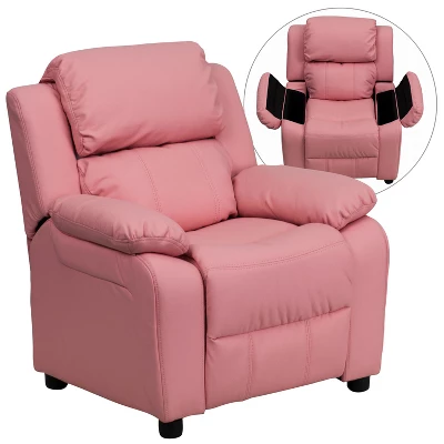 Flash Furniture Deluxe Padded Contemporary Kids Recliner With Storage Arms - Image 13