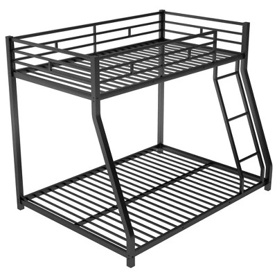 Twin Over Full Metal Floor Bunk Bed With Ladder-ModernLuxe - Image 7