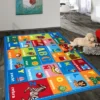 World Rug Gallery Kids Educational Learning Alphabet Symbols Non Slip Area Rug