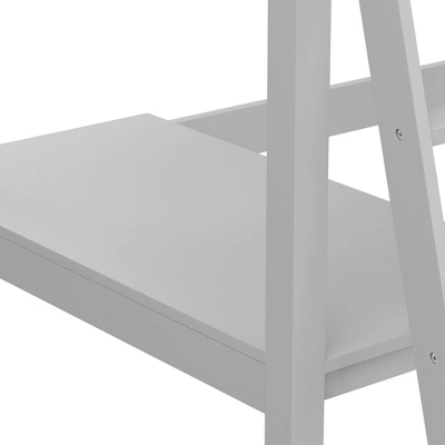 Kids' Twin Caspian Study Loft With Hanging Nightstand Gray - Hillsdale Furniture - Image 4