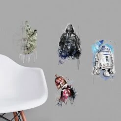 RoomMates Star Wars Iconic Watercolor Peel And Stick Wall Decals 2 Sheets