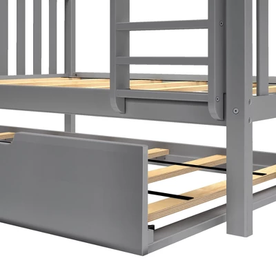 Max & Lily Twin Over Full Bunk Bed With Trundle Bed - Image 3