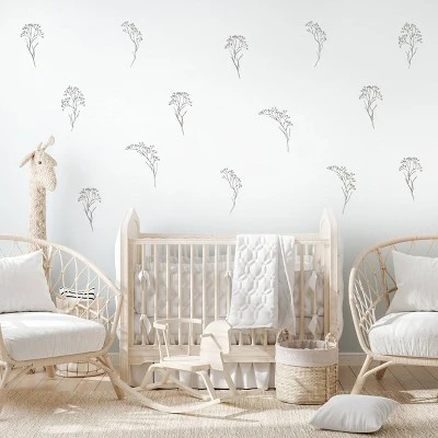 Floral Stems Wall Decor - Decalcomania