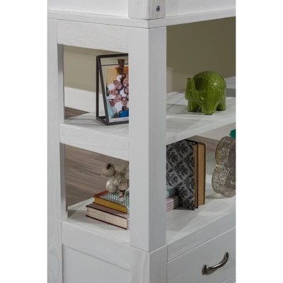Twin Highlands Loft Bed With Desk, Chair And Hanging Nightstand White - Hillsdale Furniture - Image 5