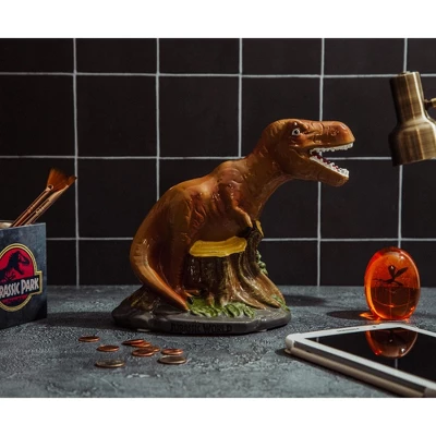 Silver Buffalo Jurassic World T-Rex 6-Inch Ceramic Sculpted Coin Bank Storage - Image 3
