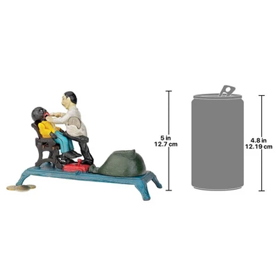 Design Toscano The Dentist Chair: Pulling Teeth Collectors' Die-Cast Iron Mechanical Coin Bank - Image 2
