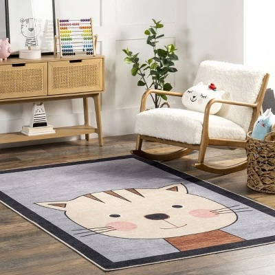 NuLOOM Samantha Kitten Kids Machine Washable Area Rug