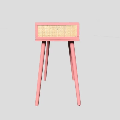 Rattan And Wood Kids' Desk Pink - Pillowfort™ - Image 5